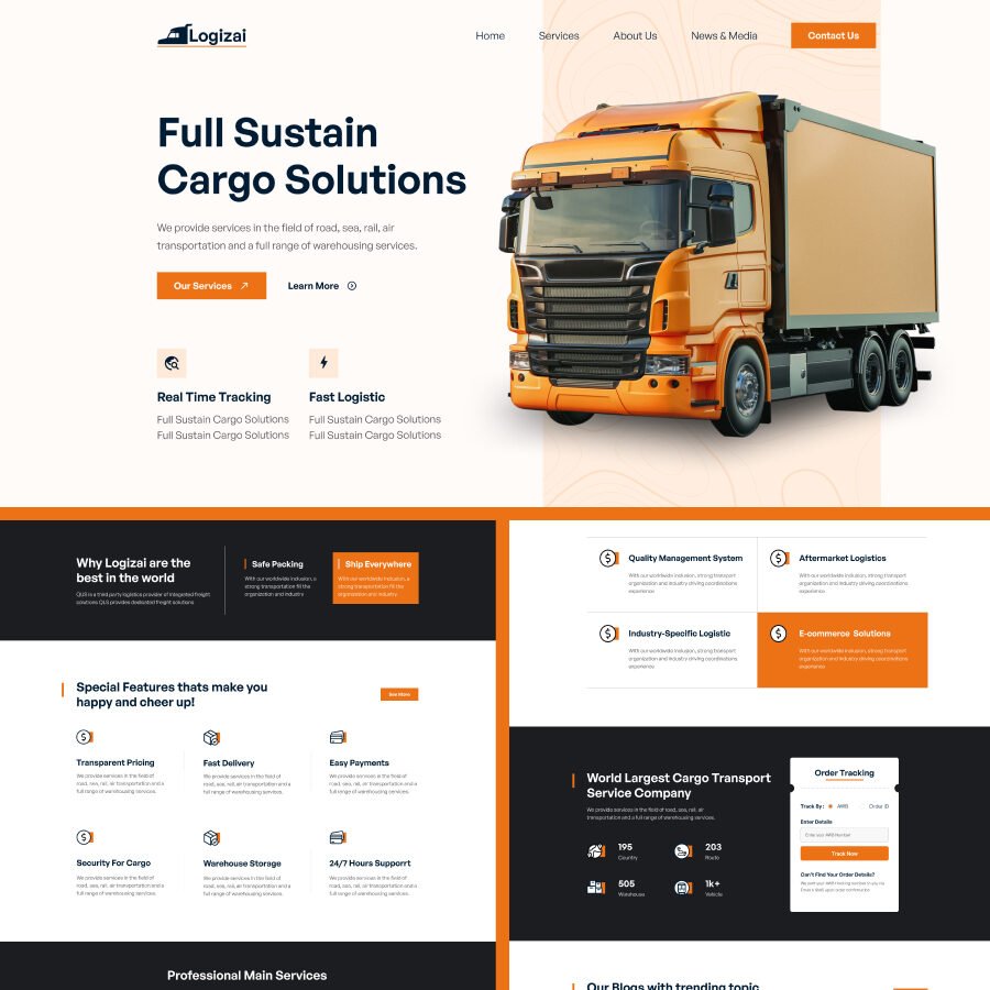 Transport website design